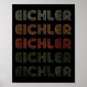 Love Heart Eichler Tee Grunge Vintage Style Black Poster