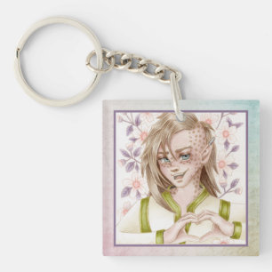 Love Heart Elf Key Ring