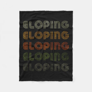 Love Heart Eloping Tee Grunge Vintage Style Black Fleece Blanket