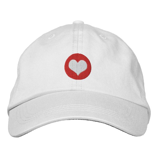 Love Heart Embroidered Hat (Front)