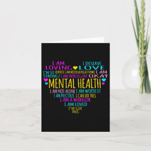 Love Heart Facts Mental Health Awareness Supporter Card