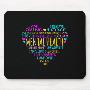 Love Heart Facts Mental Health Awareness Supporter Mouse Pad