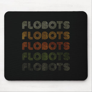 Love Heart Flobots Tee Grunge Vintage Style Black Mouse Pad