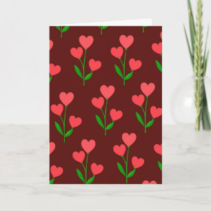 Love Heart Flower Design Card