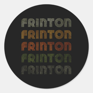 Love Heart Frinton Tee Grunge Vintage Style Black Classic Round Sticker