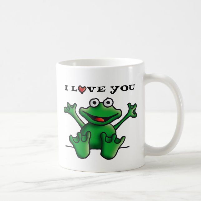 love heart frog coffee mug (Right)