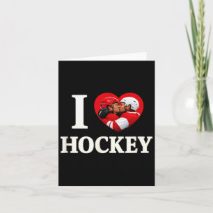 Love Heart Gay Hockey Unhinged Gay Pride Parade Card