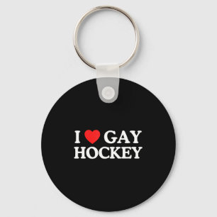 Love heart gay hockey unhinged gay pride parade ge key ring