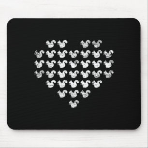 Love heart gift idea animal squirrel performance mouse pad