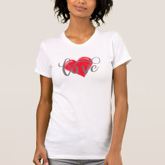 Love heart graphic t shirt