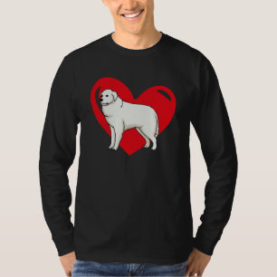 Love Heart Graphic Valentine's Day Great Pyrenees  T-Shirt
