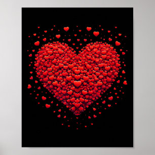 Love Heart Graphic Valentine's Day Valentine Women Poster
