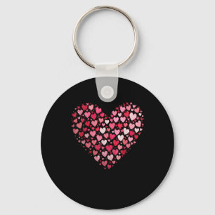 Love Heart Graphic Valentines Day Womens Girls Boy Key Ring