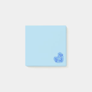 Love Heart Greek Eye Blue Post-it Notes