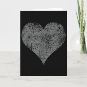 Love Heart Grunge Heart Distressed Cute Valentines Card