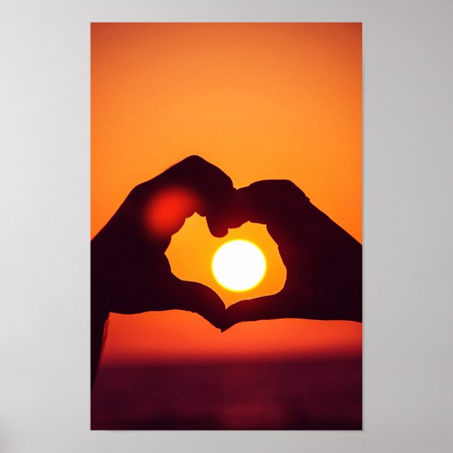 Love Heart Hands Symbol Poster (Front)