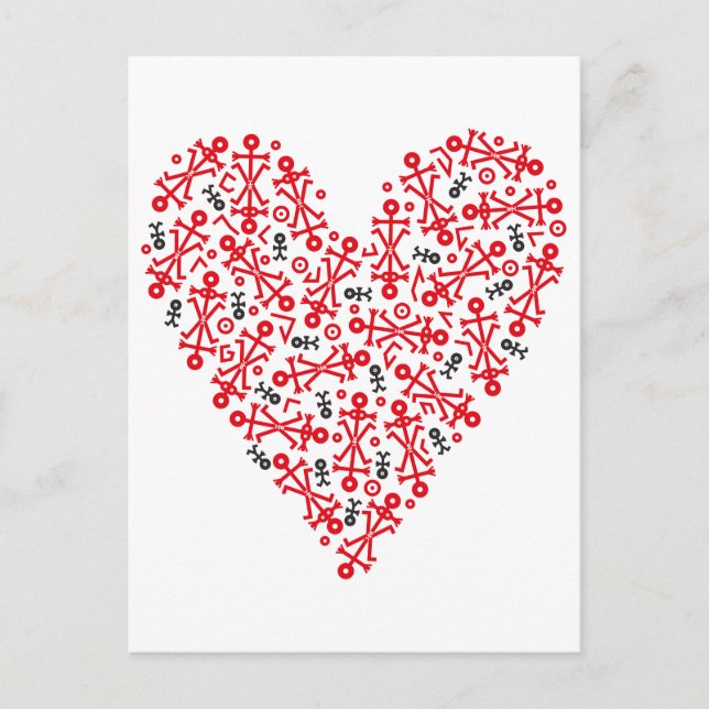 Love Heart Icon Art Postcard (Front)