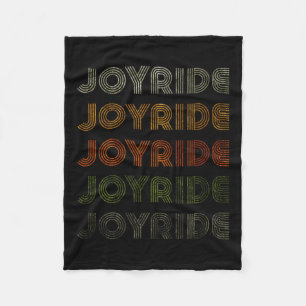 Love Heart Joyride Tee Grunge Vintage Style Black Fleece Blanket