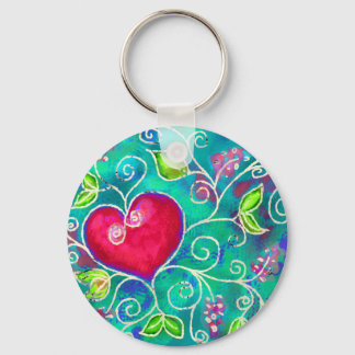 Love heart key ring
