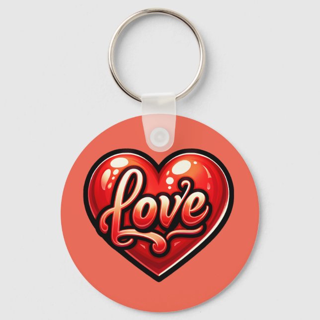 Love Heart Key Ring (Front)