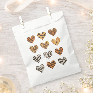 Love Heart Leopard Cute Valentine's Day Favour Bag