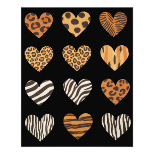 Love Heart Leopard Cute Valentine's Day  Photo Print