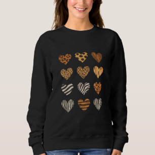 Love Heart Leopard Cute Valentine's Day Sweatshirt