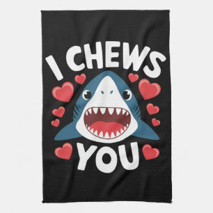 Love Heart Leopard Cute Valentine's Day  Tea Towel