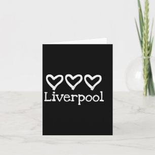 Love Heart Liverpool England 3 Rustic English Hear Card