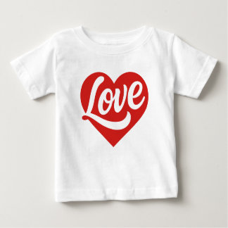 Love Heart Logo – Red Romantic Symbol  Baby T-Shirt