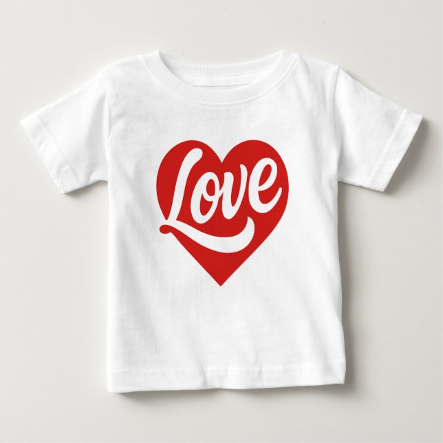 Love Heart Logo – Red Romantic Symbol  Baby T-Shirt (Front)