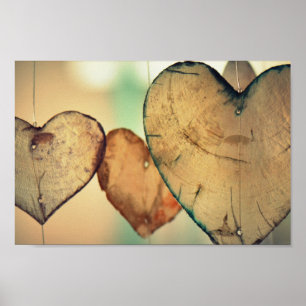 Love Heart Logs Poster