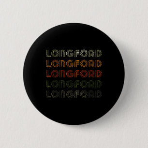 Love Heart Longford Tee Grunge Vintage Style Black 6 Cm Round Badge
