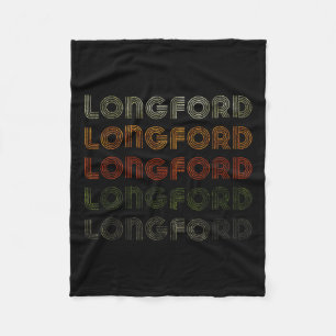 Love Heart Longford Tee Grunge Vintage Style Black Fleece Blanket