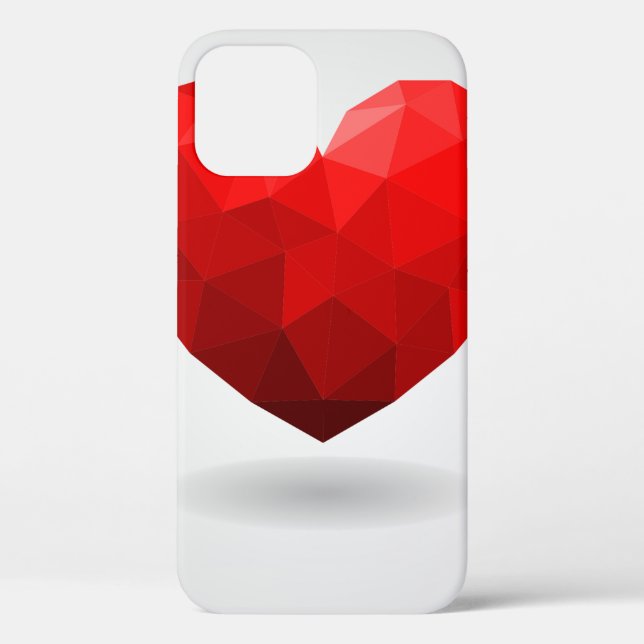 Love heart low poly valentine Case-Mate iPhone case (Back)