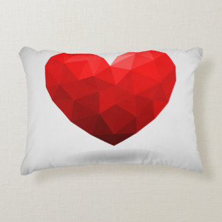 Love heart low poly valentine decorative cushion