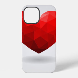 Love heart low poly valentine iPhone 12 case