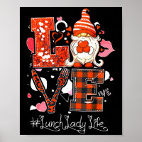 Love Heart Lunch Lady Cafeteria Worker Gnome
