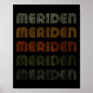 Love Heart Meriden Tee Grunge Vintage Style Black  Poster