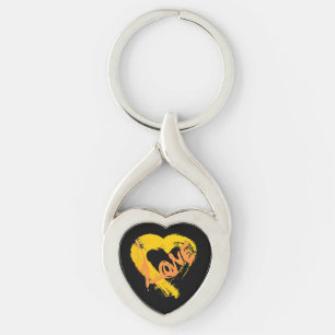 Love Heart Metal Keychain