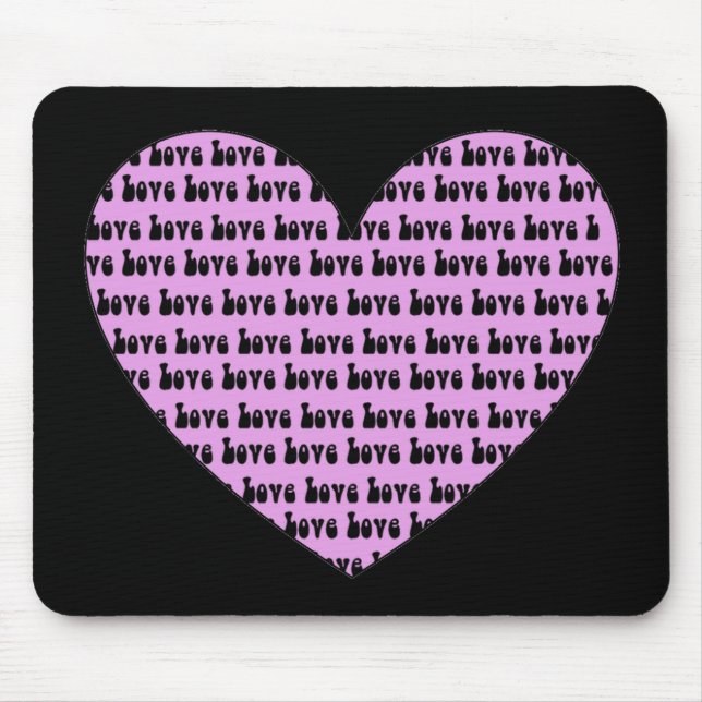 Love Heart Mouse Pad (Front)