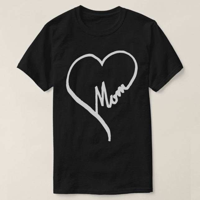 Love Heart Mum  T-Shirt (Design Front)