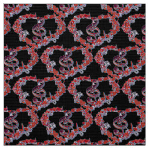 Love Heart Music Symbol Pattern Fabric