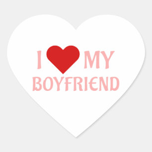 love heart my boyfriend romance valentines pink sticker