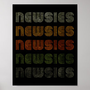 Love Heart Newsies Tee Grunge Vintage Style Black Poster