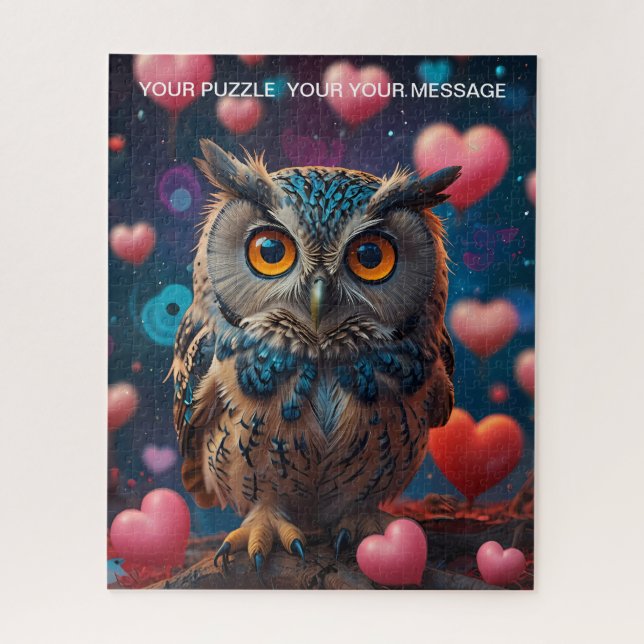 Love Heart Owl  Jigsaw Puzzle (Vertical)