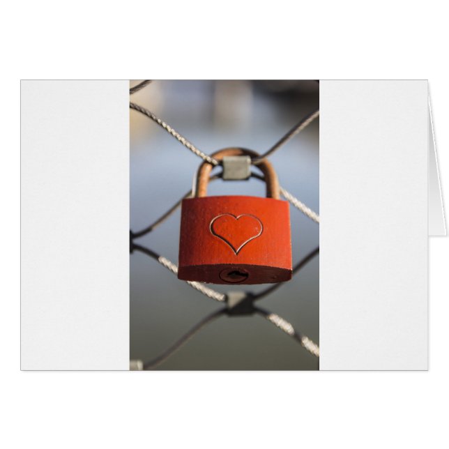 Love Heart Padlock (Front Horizontal)