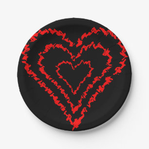 Love Heart Paper Plate