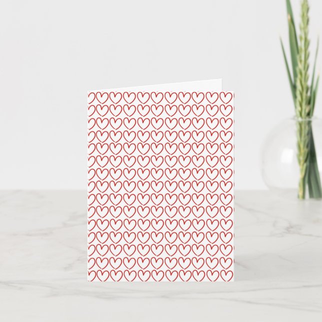 Love heart pattern card (Front)