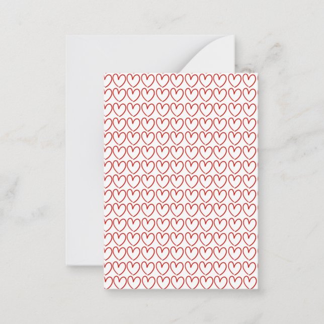 Love heart pattern card (Front)